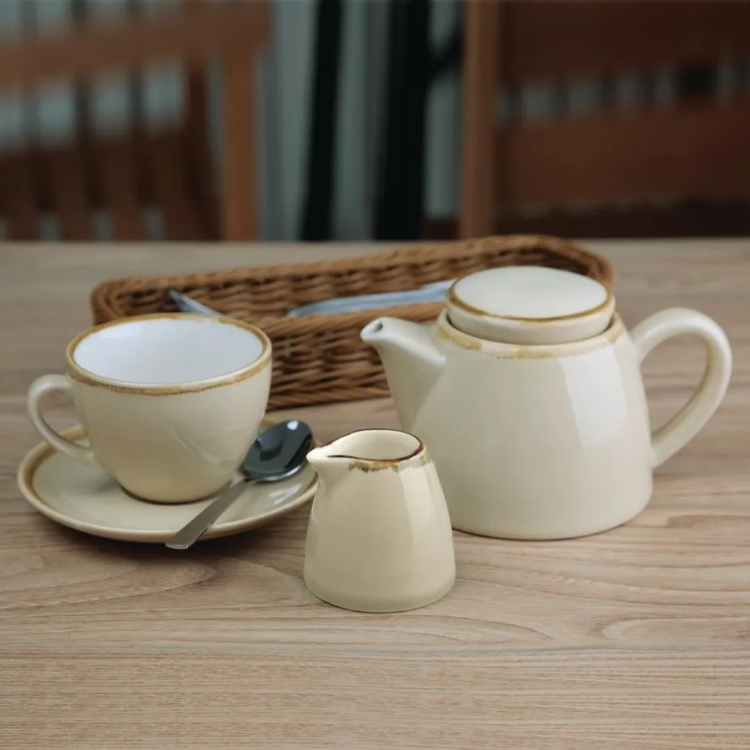 Olympia Kiln Koffiekop Zandsteen 23cl - Set van 6