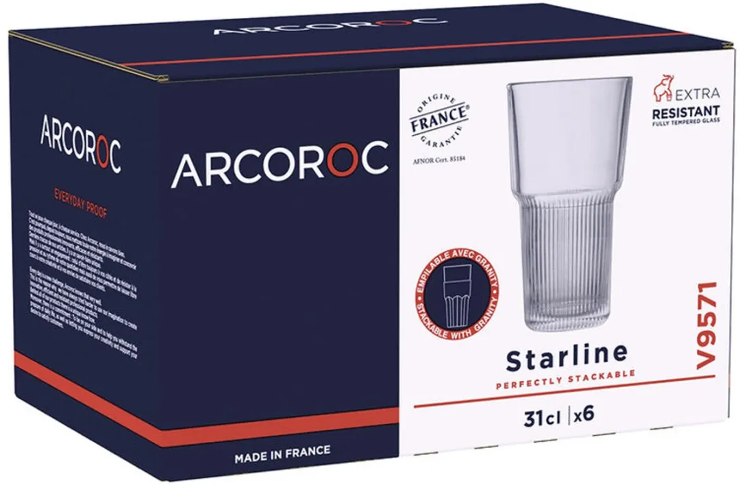 Arcoroc Starline Glas 310ml - 6 Stuks