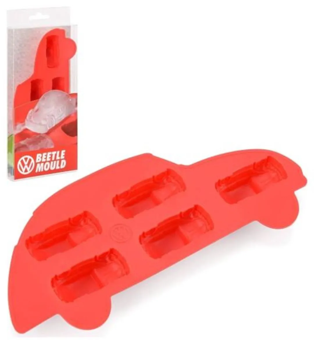 Volkswagen Beetle – Siliconen Ijsblokjes-/Bakvorm - Rood