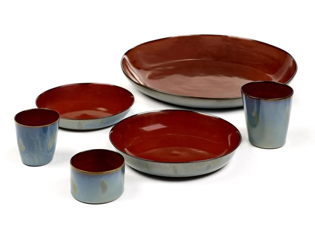 Serax Anita Le Grelle Serveerschaal M 21cm - Rust/Smokey Blue