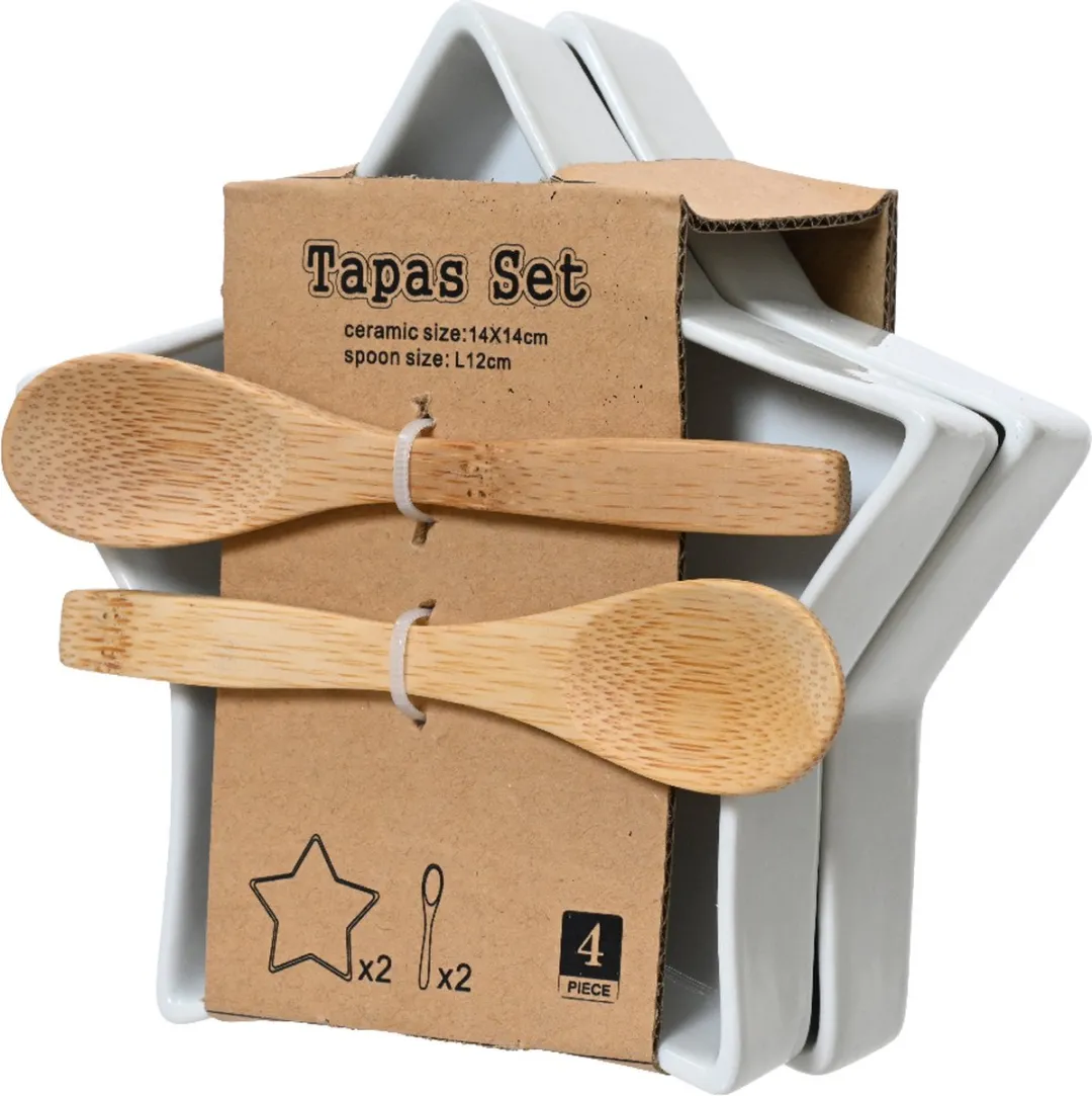 Decoris Tapasset Wit Porselein
