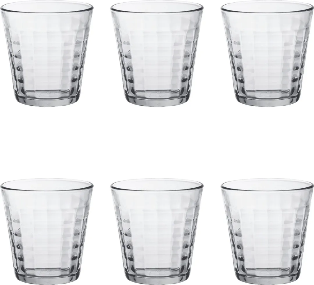 Duralex Prisme Waterglas 27,5 cl - Gehard glas - 6 stuks