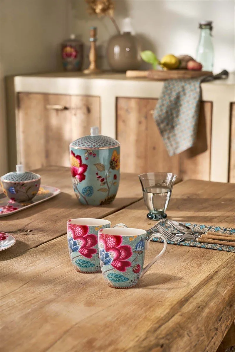 Pip Studio Blooming Tales Mokken - 450ml - Fantasy Blauw - 2 Stuks