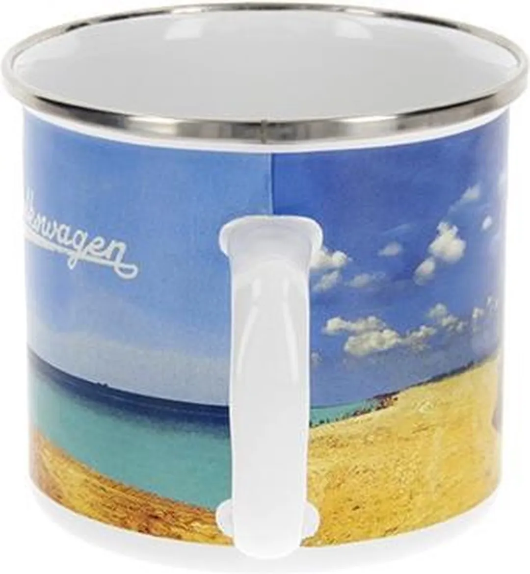 Volkswagen T1 Bus Emaille Mok 500ml - Beach Life - Multicolor