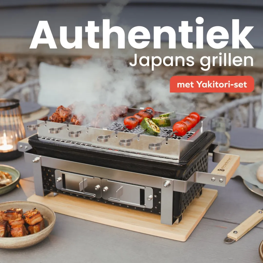 KitchenBrothers Kamado Hibachi Grill KB4215 - Zwart