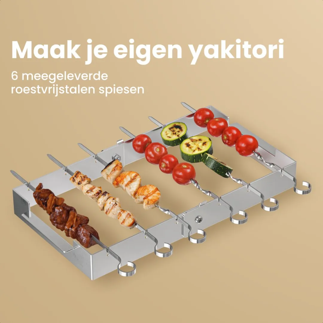 KitchenBrothers Kamado Hibachi Grill KB4215 - Zwart