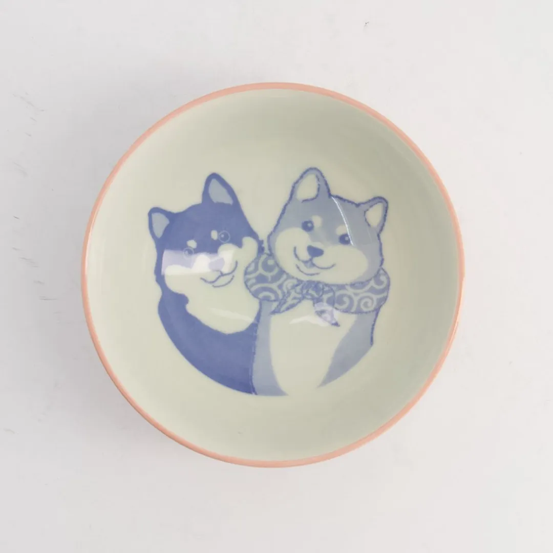 Tokyo Design Studio Kawaii Rijstkom Shiba Hond Roze 500ml