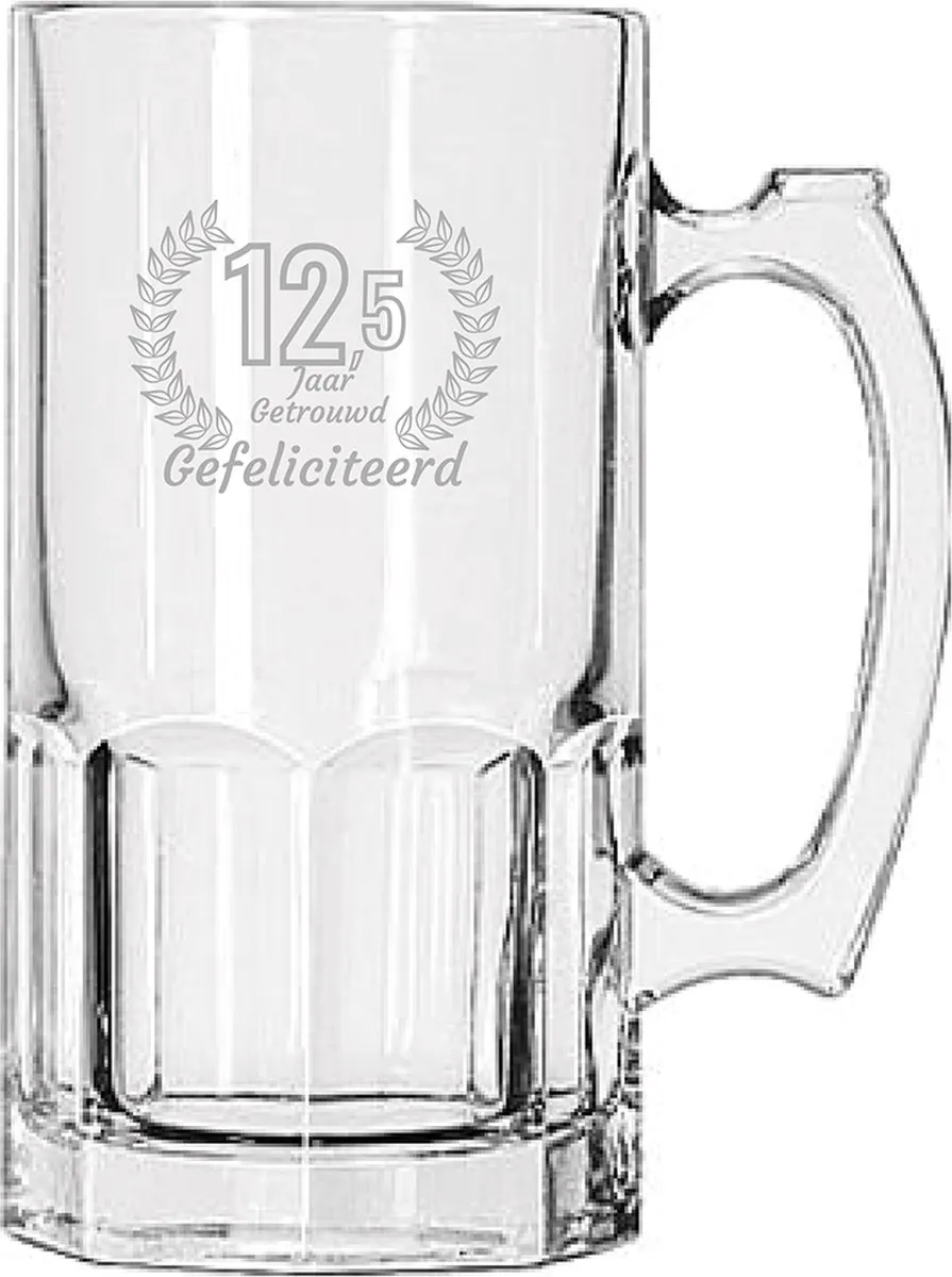 Libbey Bierpul Gefeliciteerd 12,5 Jaar Getrouwd