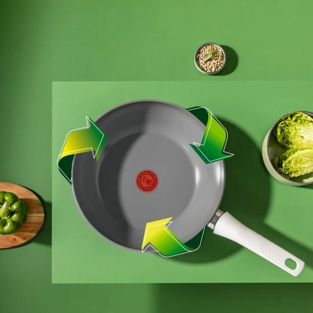 Tefal Renew ON Wokpan 28cm - Keramisch - Grijs
