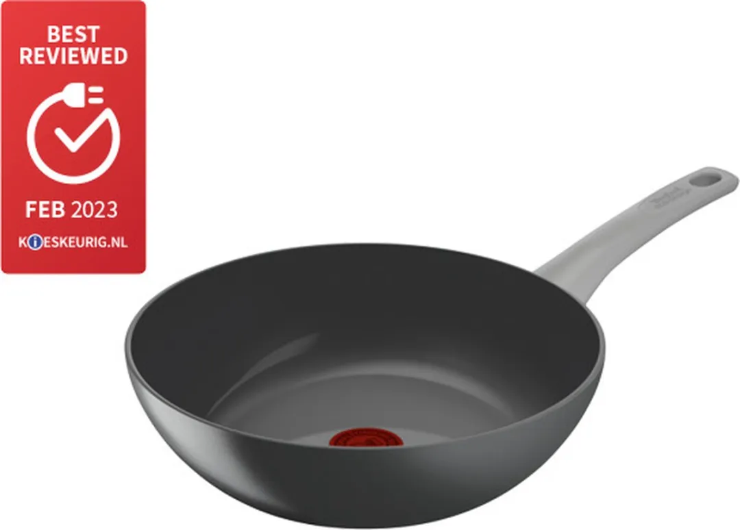 Tefal Renew ON Wokpan 28cm - Keramisch - Grijs