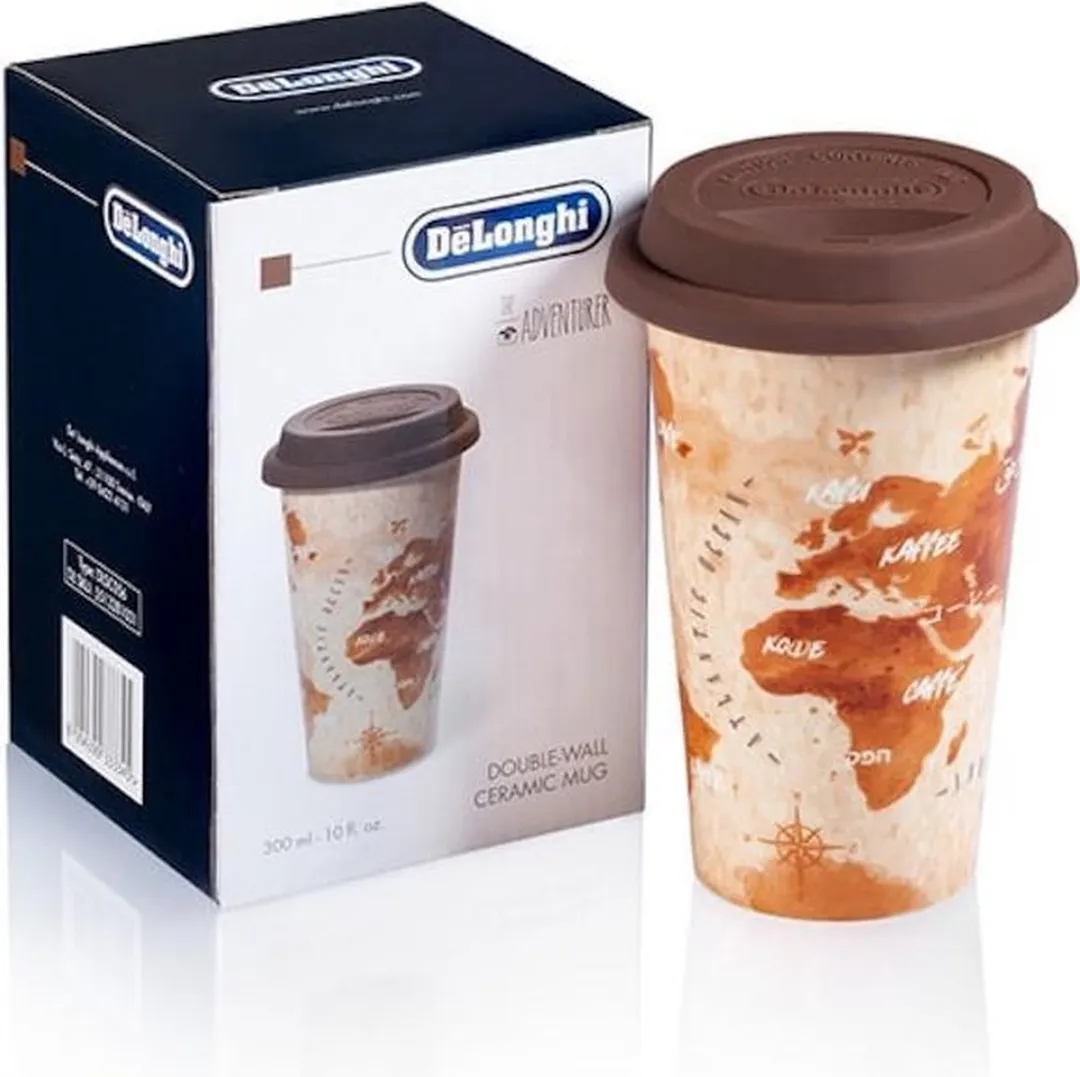 De'Longhi DLSC056 Keramische Thermosbeker 350ml - Bruin