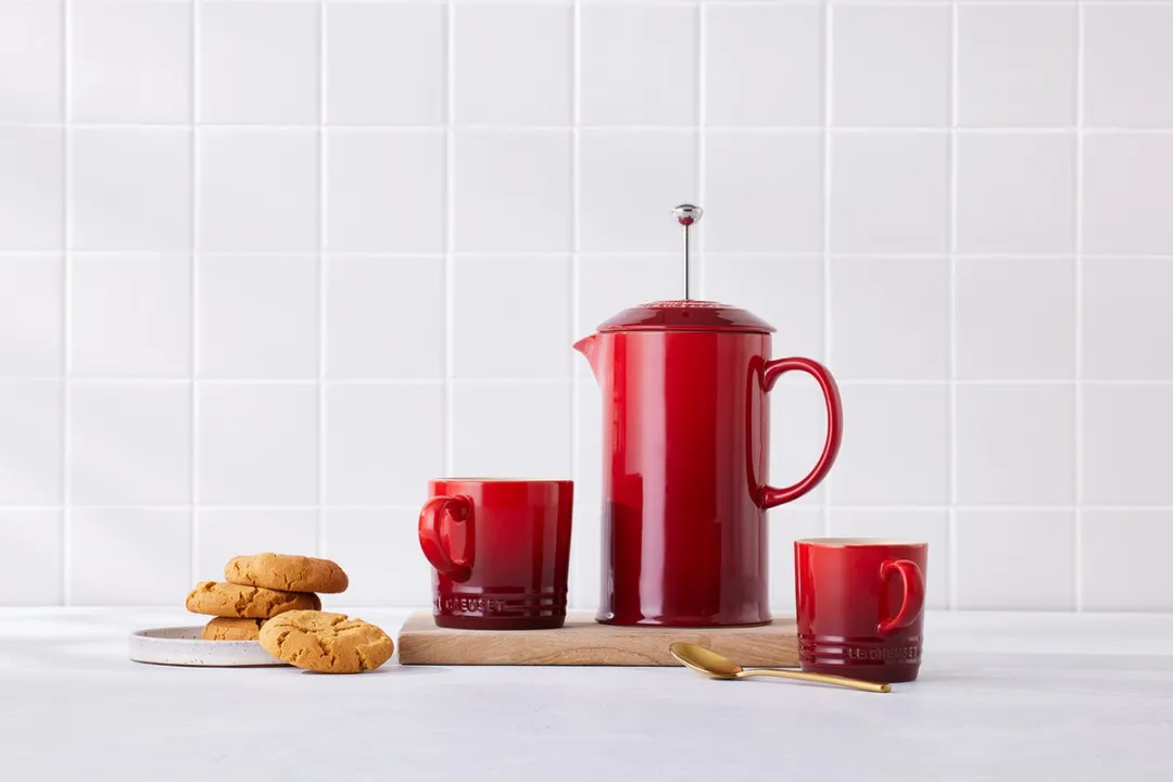 Le Creuset Mokken - Kersenrood 350ml - 4 Stuks