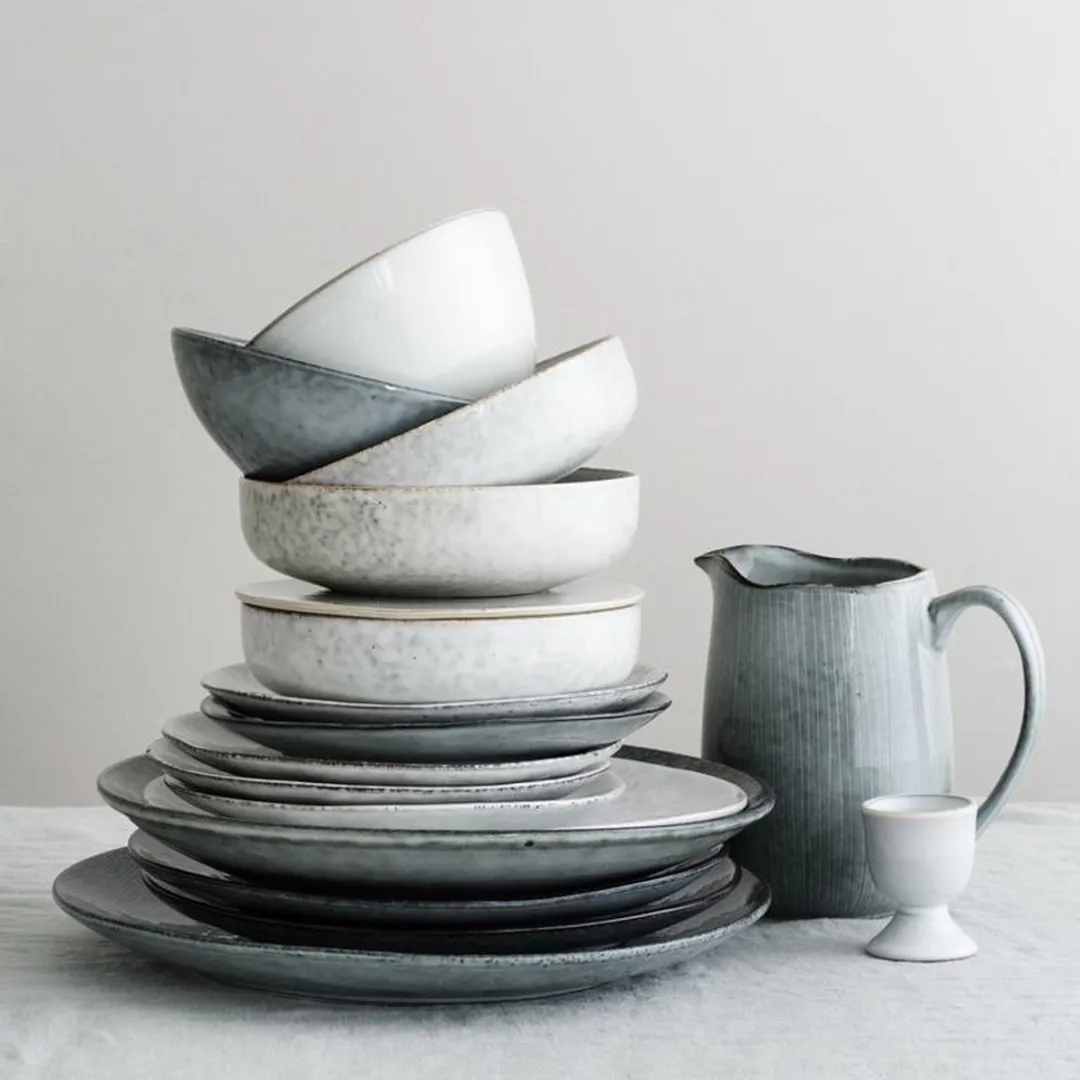 Broste Copenhagen Nordic Sand Bowl 20cm - Wit - 2 Stuks