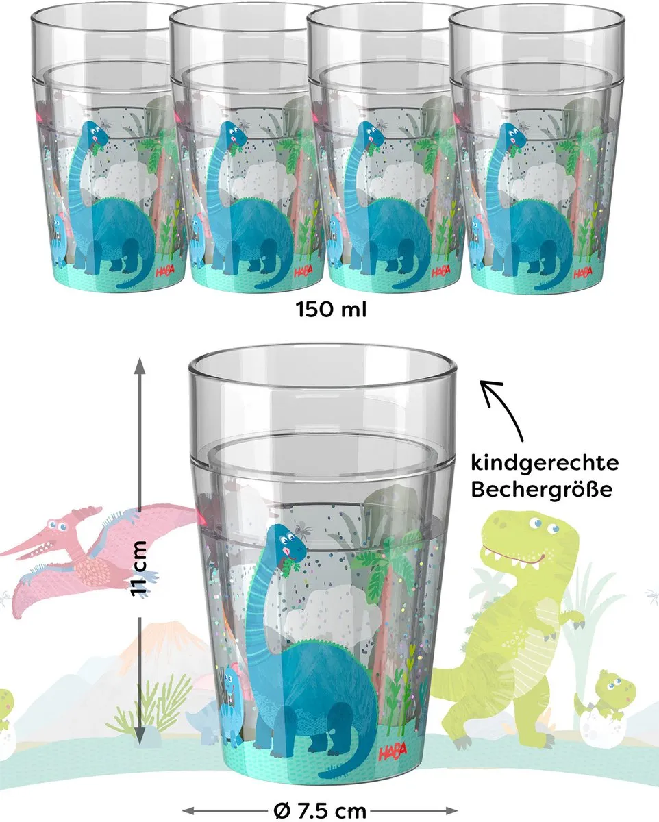 Haba Glitzerbekers - 150ml - 4 Stuks