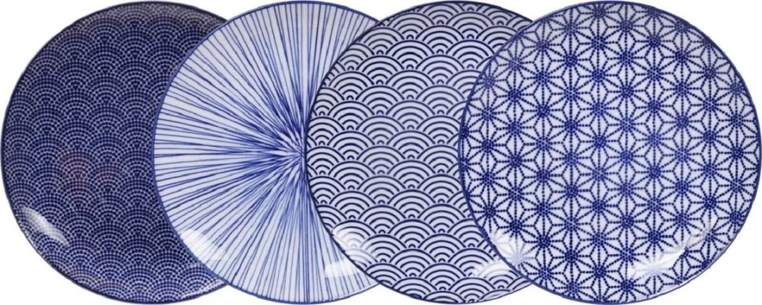 Tokyo Design Studio Nippon Blue Borden Bordenset 20,6cm