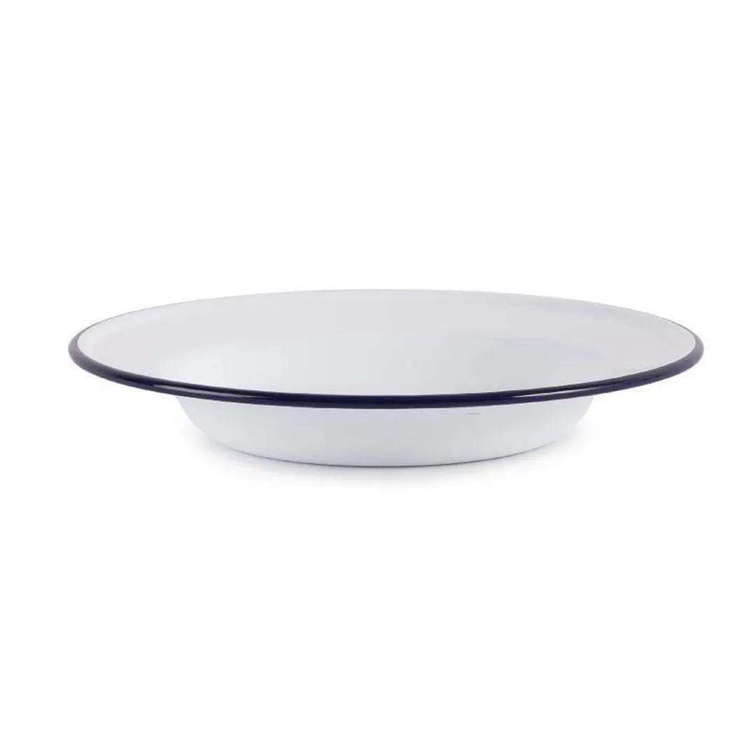 Olympia Geemailleerd Soepbord 24,5cm - 6 Stuks - Blauw/Wit