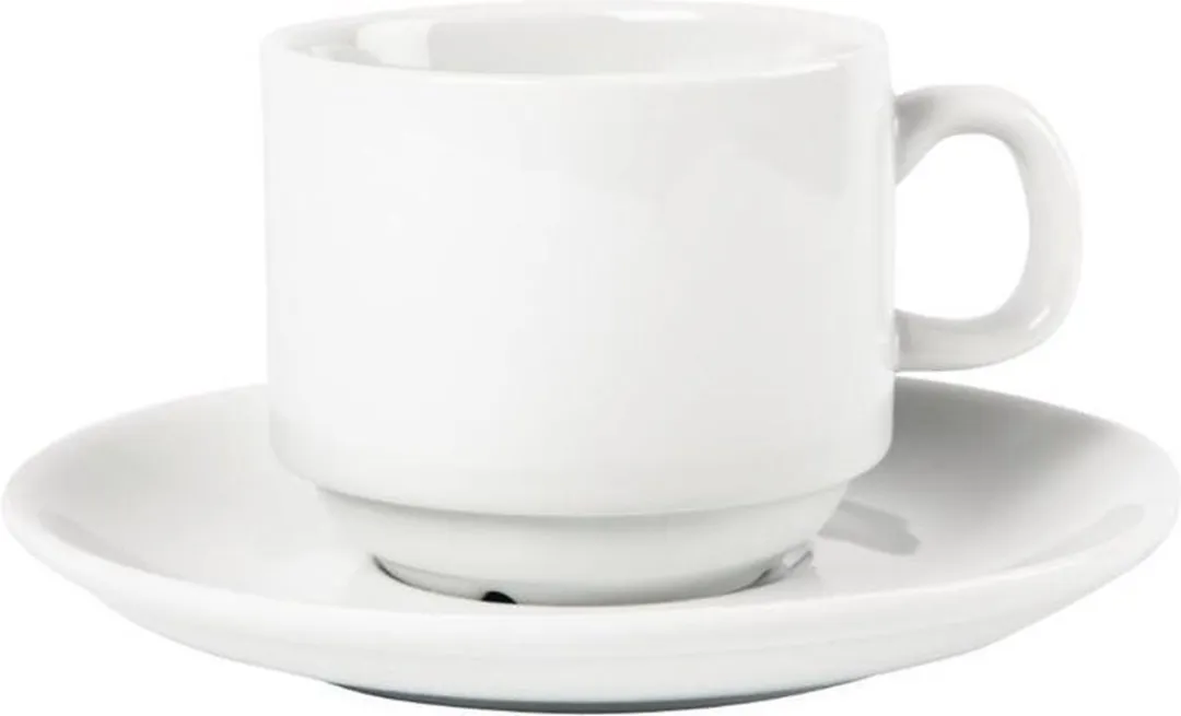 Olympia HTCB467 Witte Porseleinen Kopjes - 12 Stuks 200ml