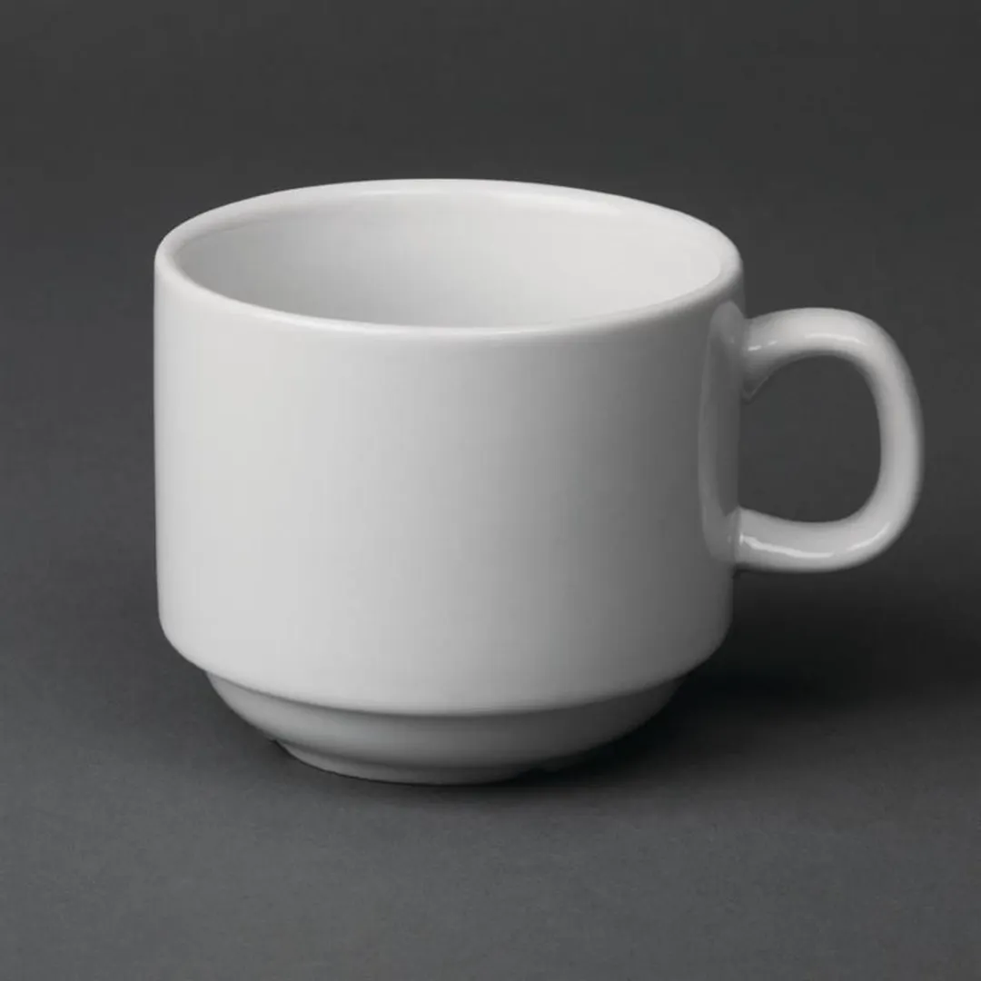 Olympia HTCB467 Witte Porseleinen Kopjes - 12 Stuks 200ml