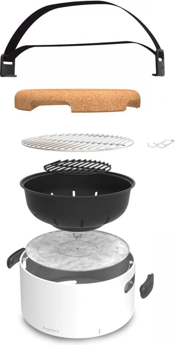 BergHOFF LEO Tafel BBQ - Wit - 35cm - afbeelding 6 van 6