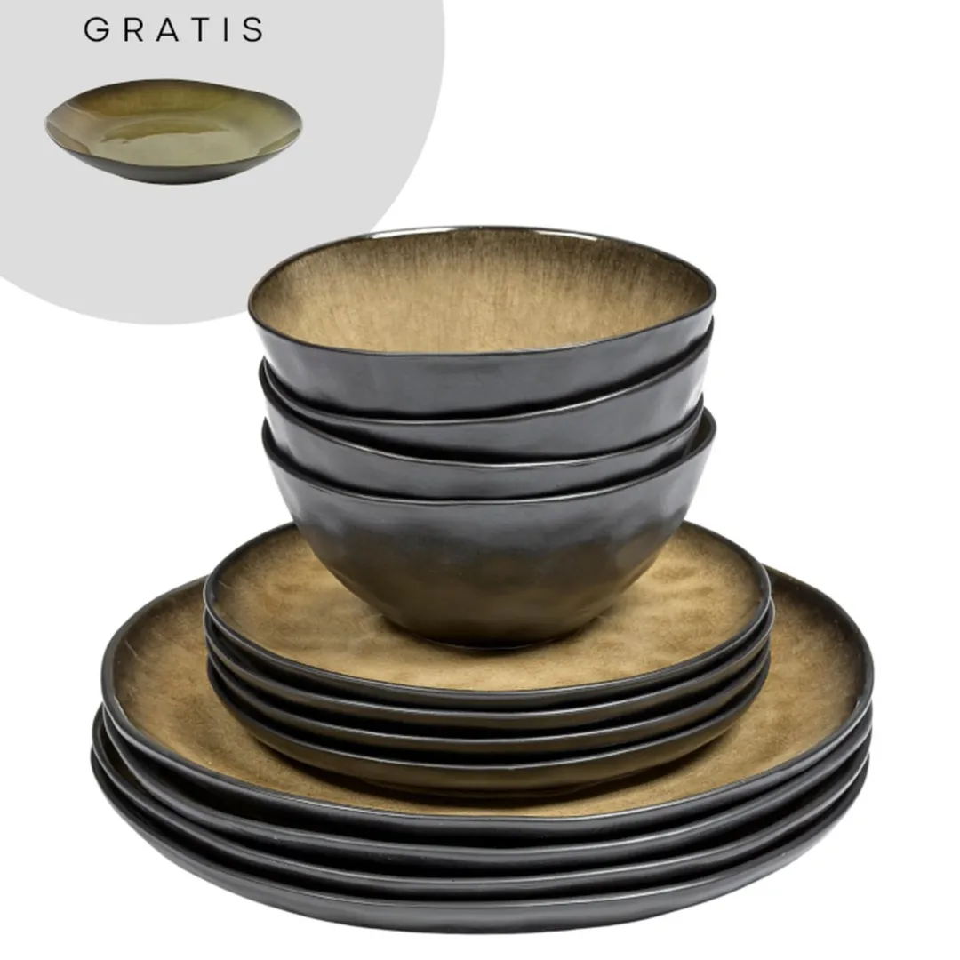 SUPER ACTIE: Serax Pascale Naessens Green Pure Serviesset (13 delig) 4 personen