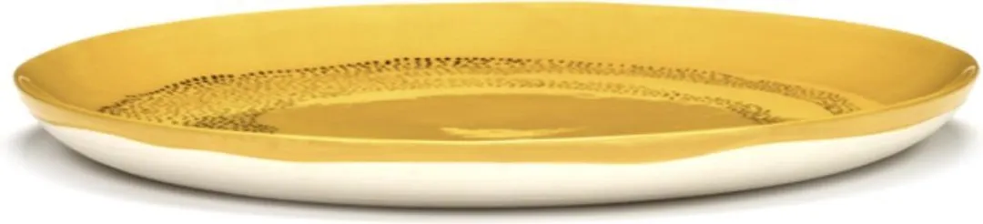 Serax Ottolenghi Feast Bord L - 26cm - Geel/Zwart - 2 Stuks