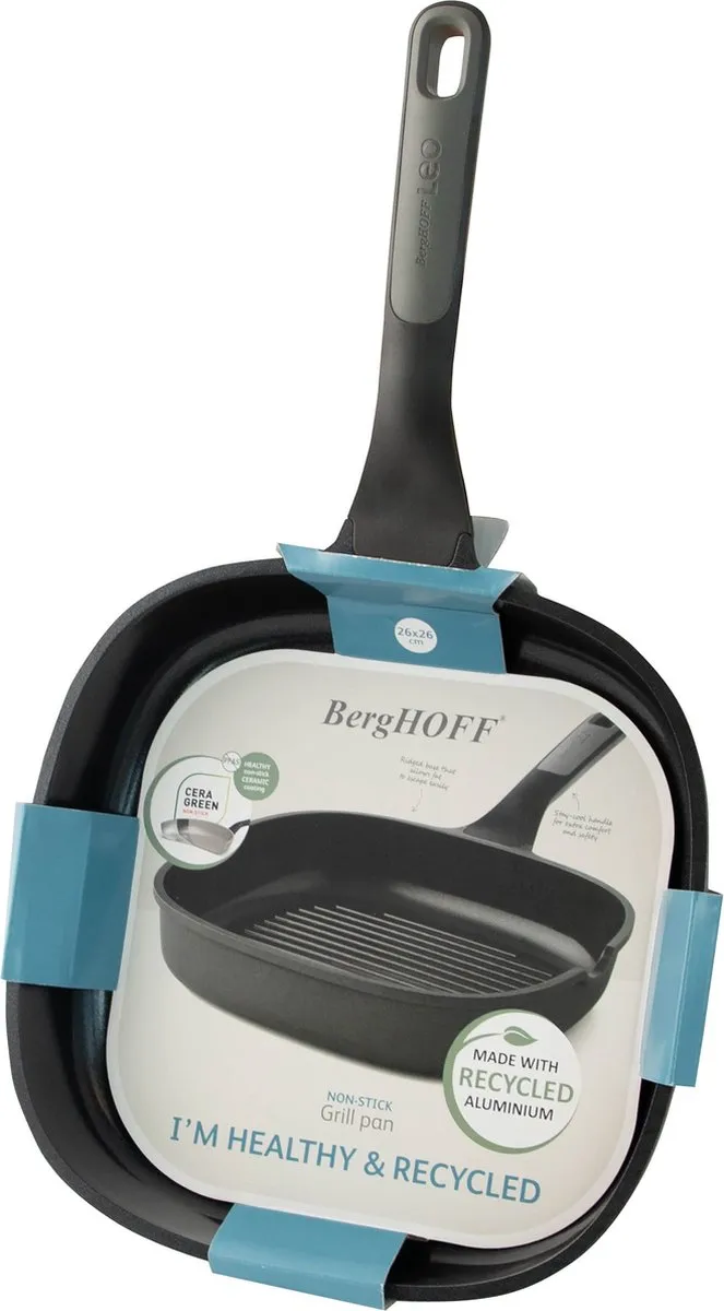 BergHOFF LEO Grillpan Stone+ - Ø26cm - Grijs