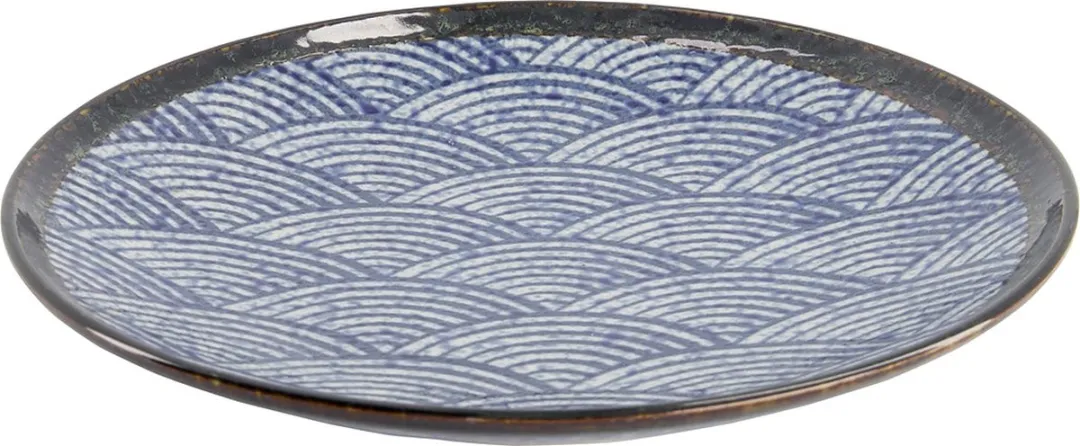 Tokyo Design Studio Aisai Seigaiha Dinerbord 25cm - Blauw