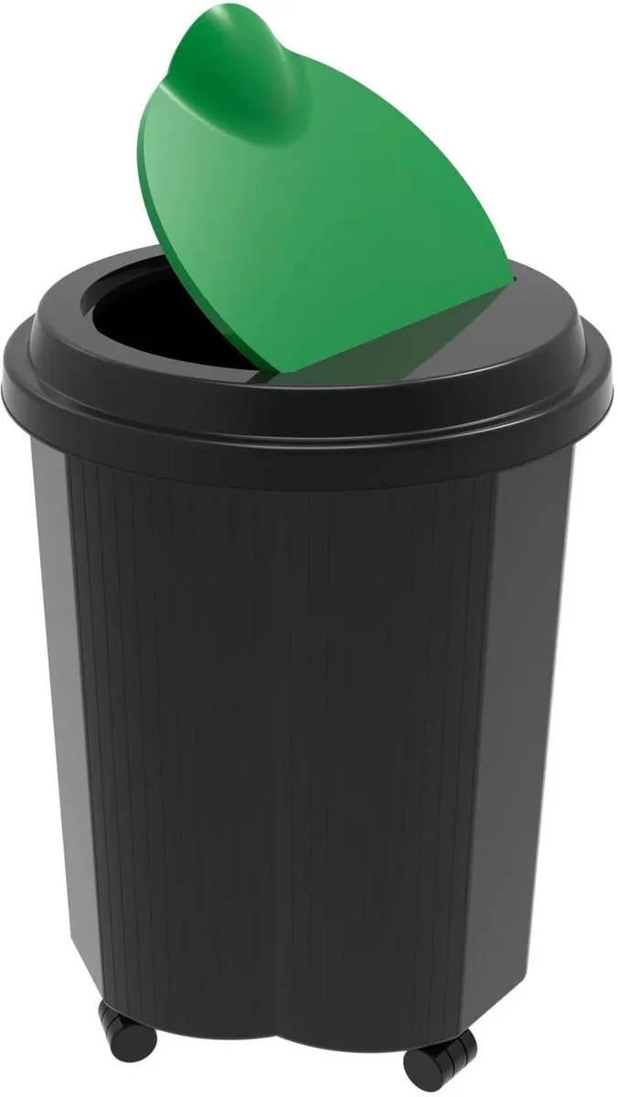 Exacompta Tri Bin Sorteerbak 3 Vakken - Zwart