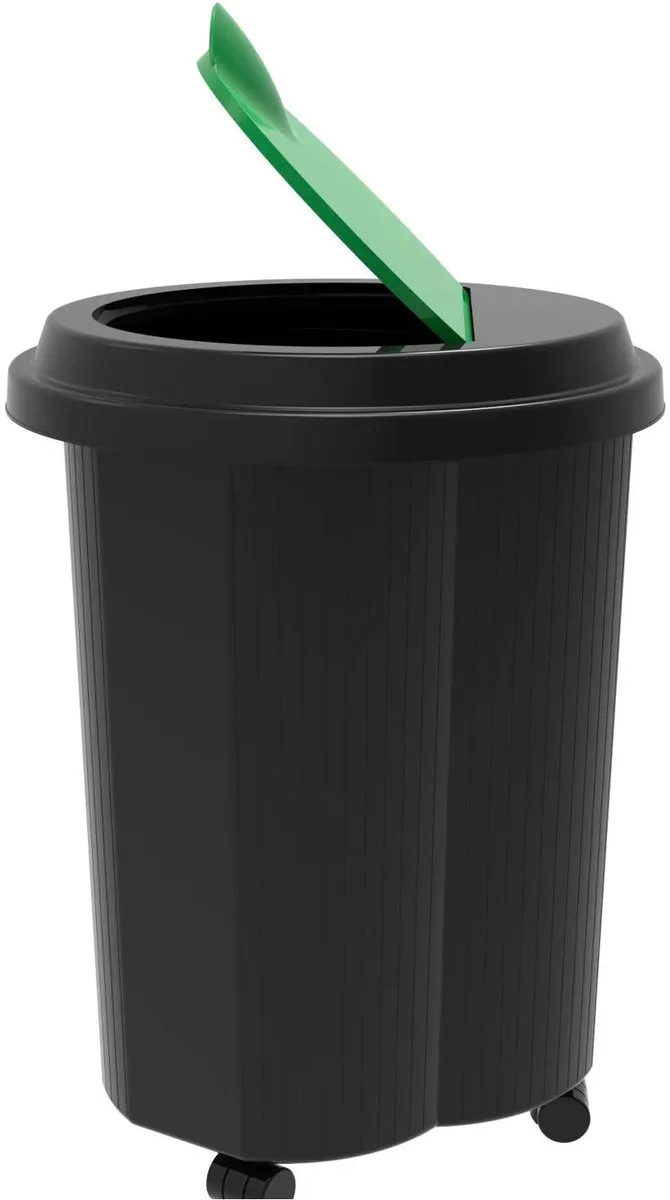 Exacompta Tri Bin Sorteerbak 3 Vakken - Zwart
