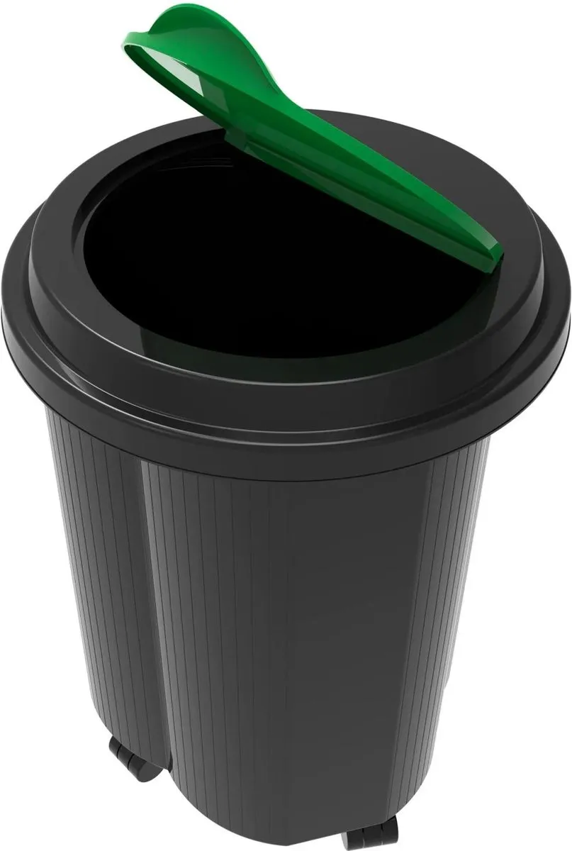 Exacompta Tri Bin Sorteerbak 3 Vakken - Zwart