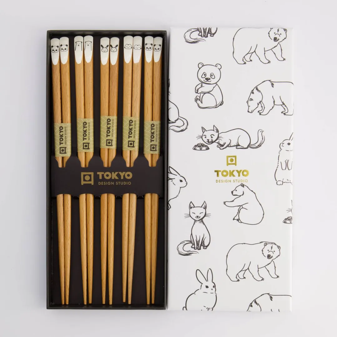 Tokyo Design Studio Chopstick Set - 5 Paar Mix Animals