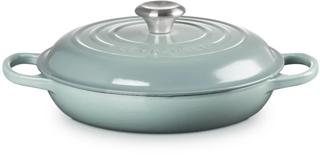Le Creuset Campagnard Gietijzeren Pan 26cm - Sea Salt