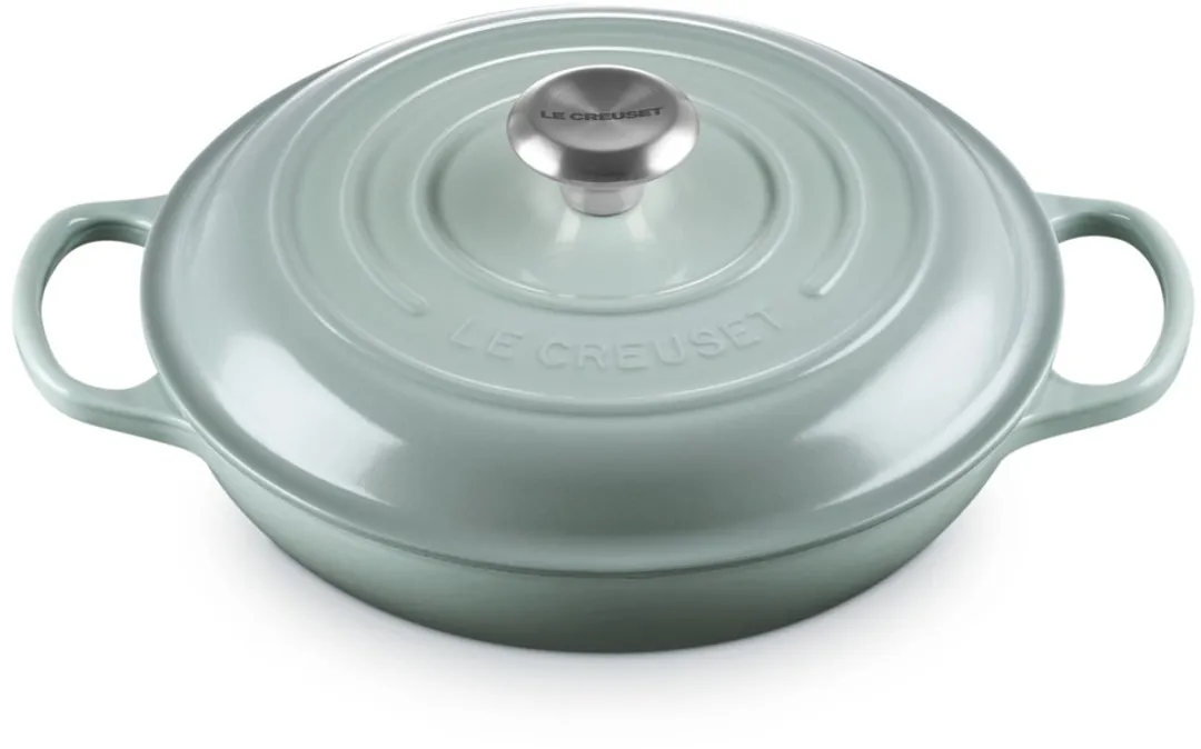Le Creuset Campagnard Gietijzeren Pan 26cm - Sea Salt