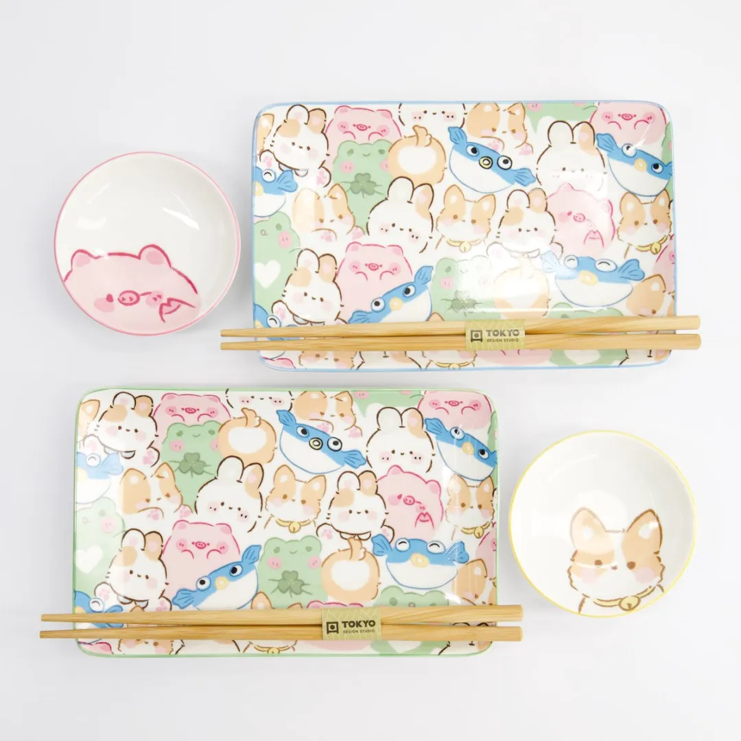 Tokyo Design Studio Sushiset Kawaii Animals 33480