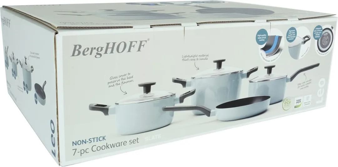 BergHOFF 7-delige Slate Kookpottenset - PFAS-vrij - Blauw