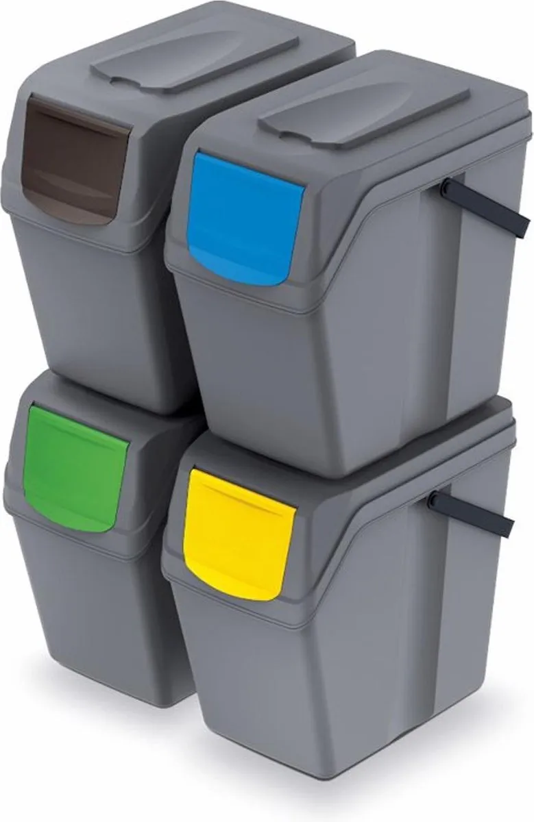 Prosperplast Sortibox Sorteeremmer 4x25L - Grijs - afbeelding 6 van 6
