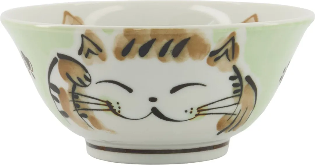 Tokyo Design Studio Kawaii Groene Kom Neko Kat