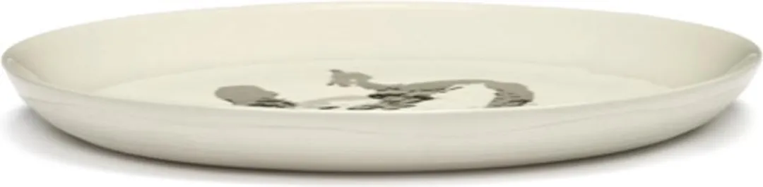 Serax Ottolenghi Feast Bord M - 22cm - Wit/Zwart - 2 Stuks