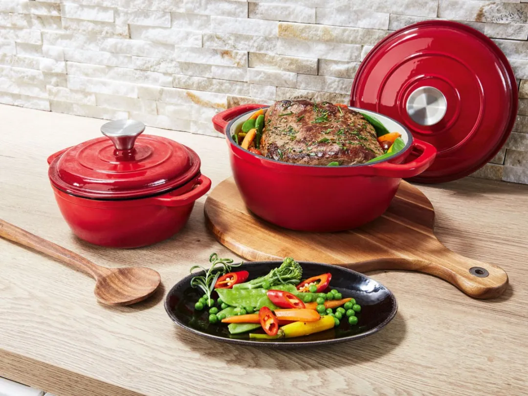 Silvercrest Gietijzeren Braadpan 2,8L - Rood - Inductie