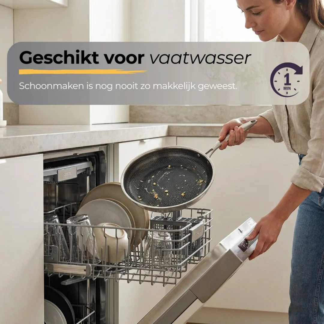 Morelia 28cm Koekenpan Inductie/Gas - Zwart - afbeelding 6 van 6