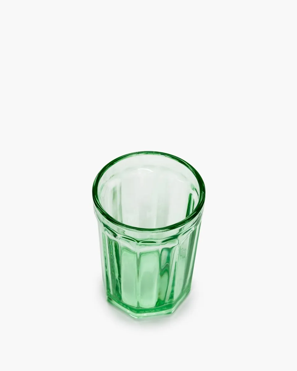 Serax Paola Navone Fish & Fish Glas - 40CL - Ø8cm - Groen - 4 Stuks