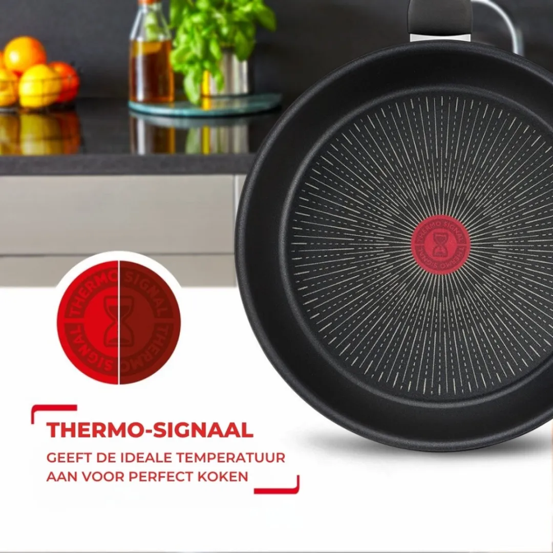 Tefal Hard Titanium Pro Hapjespan Ø28cm - Inductie - Zwart