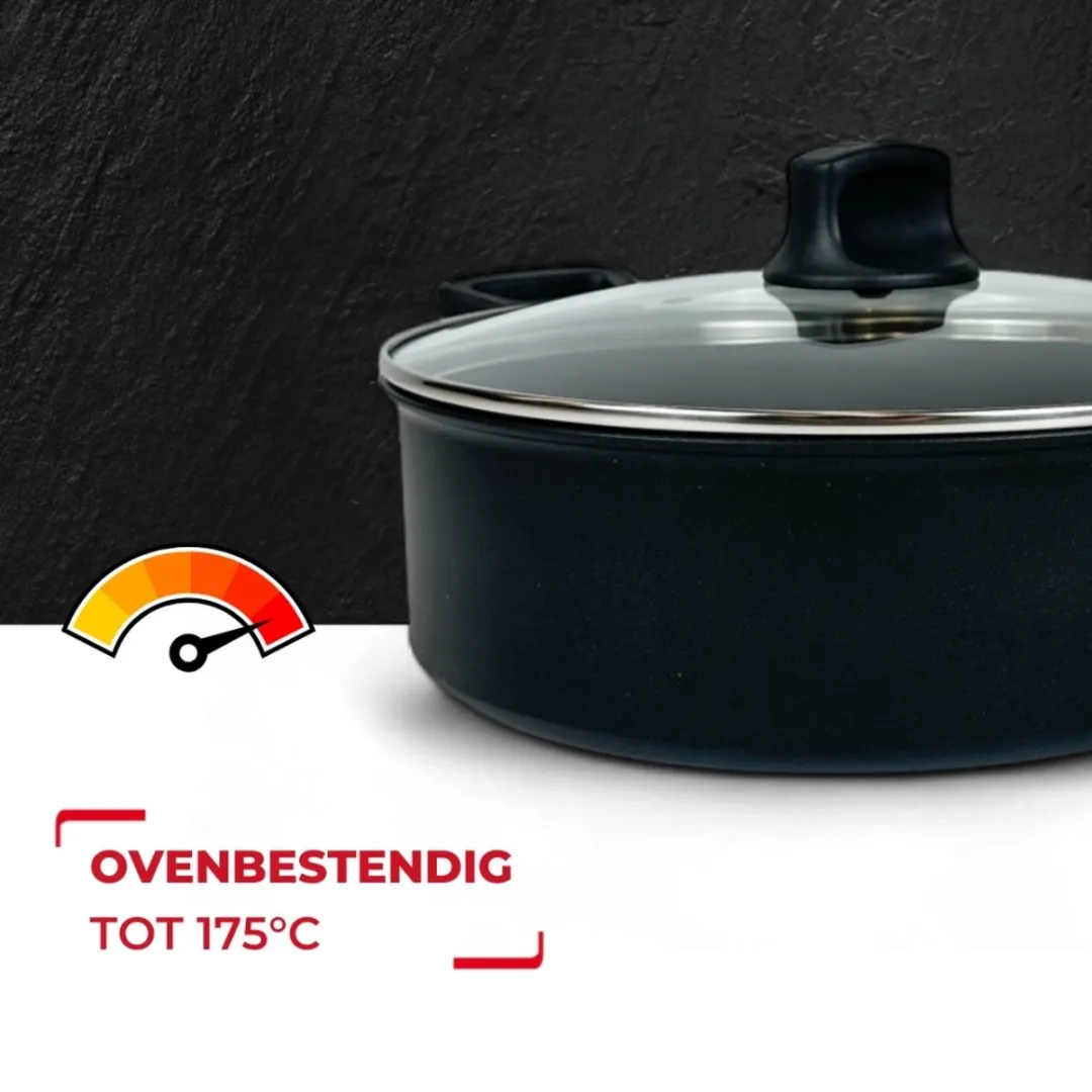 Tefal Hard Titanium Pro Hapjespan Ø28cm - Inductie - Zwart