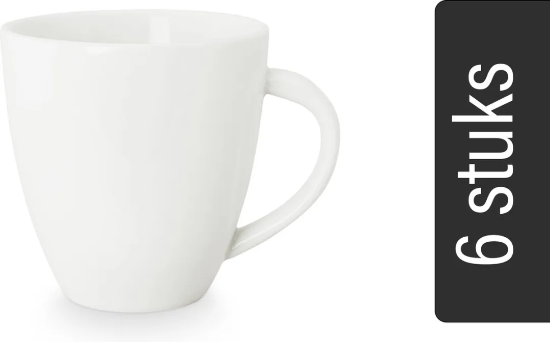 vtwonen Basic 57.002.009 Mokken - 6 Stuks 200ml Wit