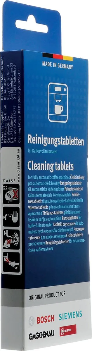 Siemens Reinigingstabletten 311940 - 10 Stuks