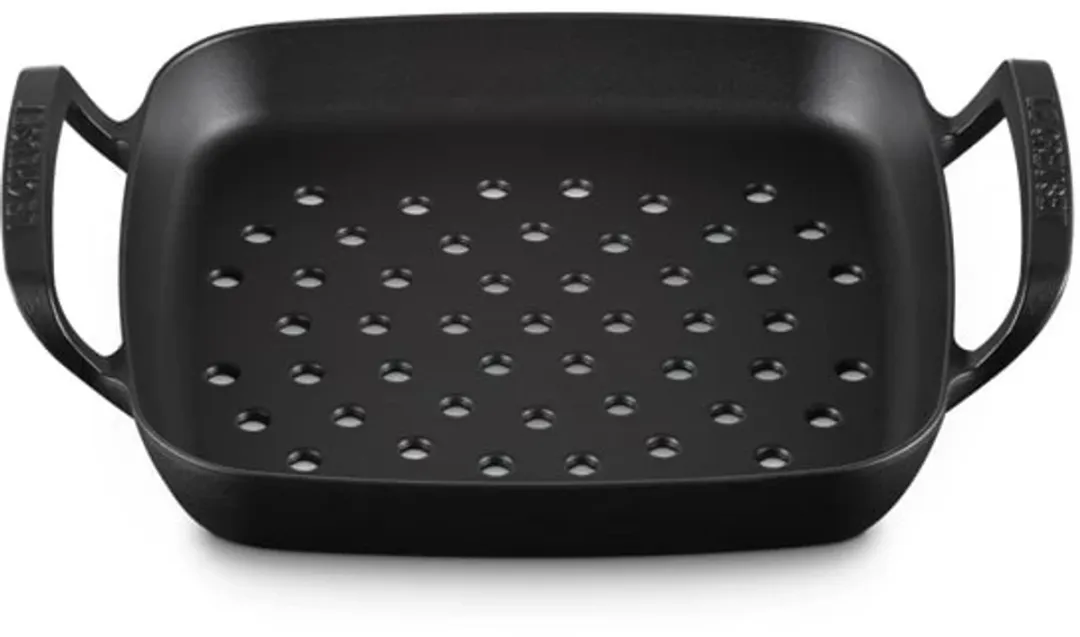 Le Creuset Outdoor Vierkante Grillpan 30cm - Zwart