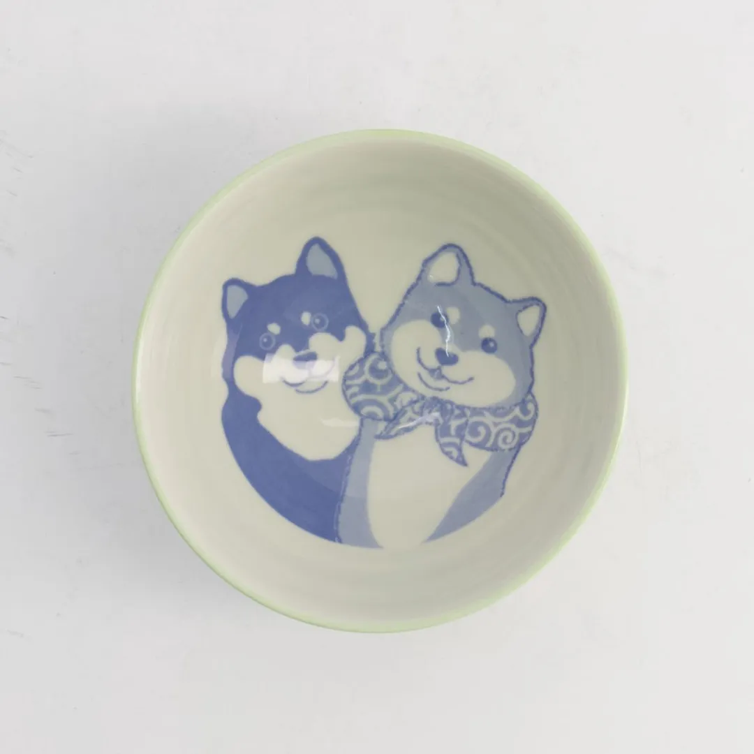 Tokyo Design Studio Kawaii Rijstkom Shiba Hond Groen 350ml