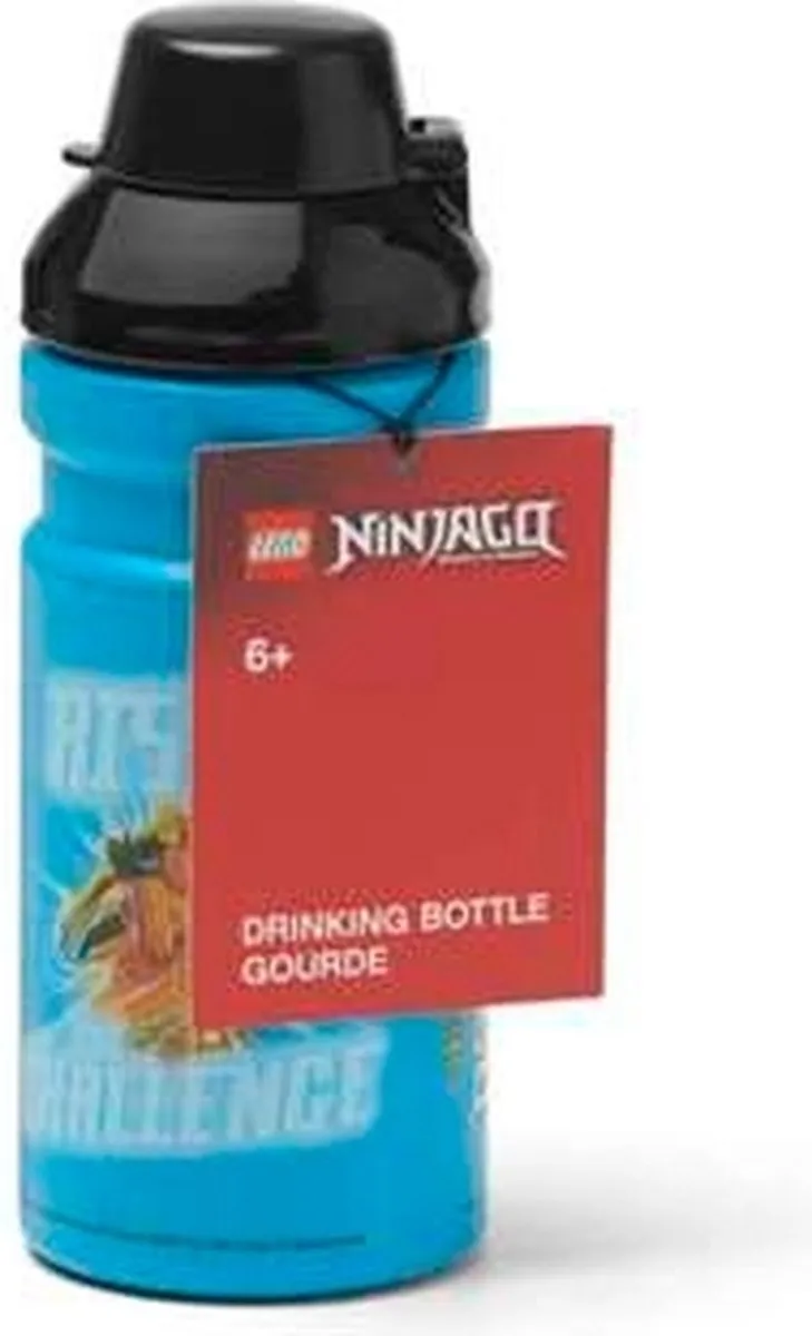 LEGO Ninjago Drinkfles 0.39L - Blauw/Zwart