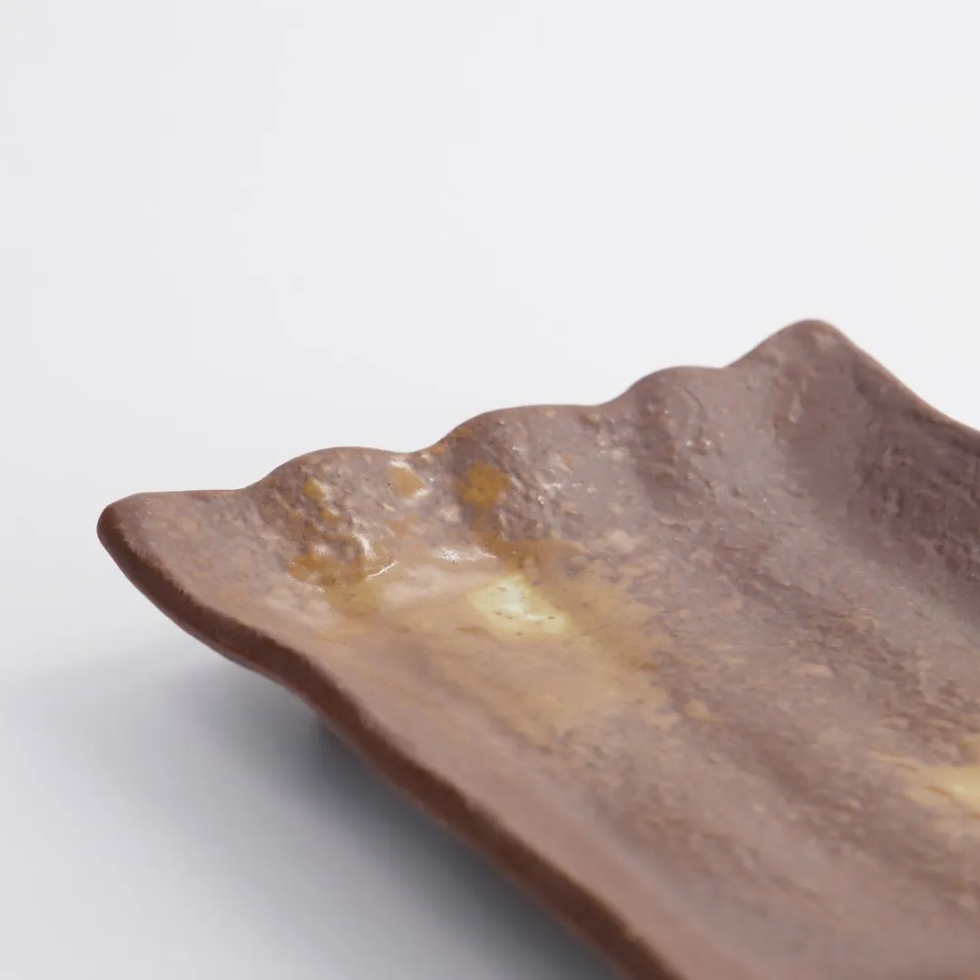 Tokyo Design Studio Bord - 15.5x11x2.5cm - Bruin/Wit