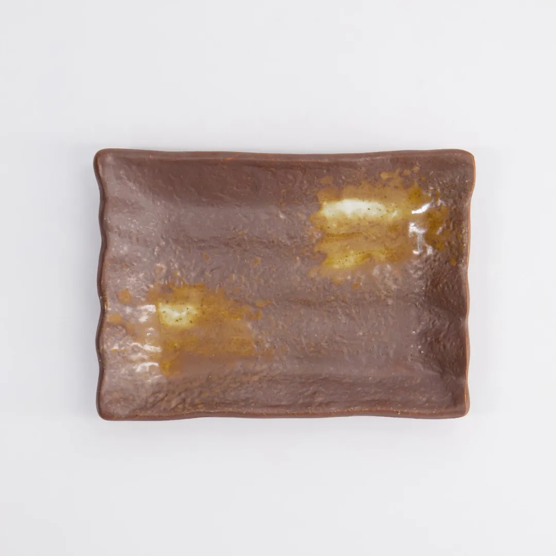 Tokyo Design Studio Bord - 15.5x11x2.5cm - Bruin/Wit